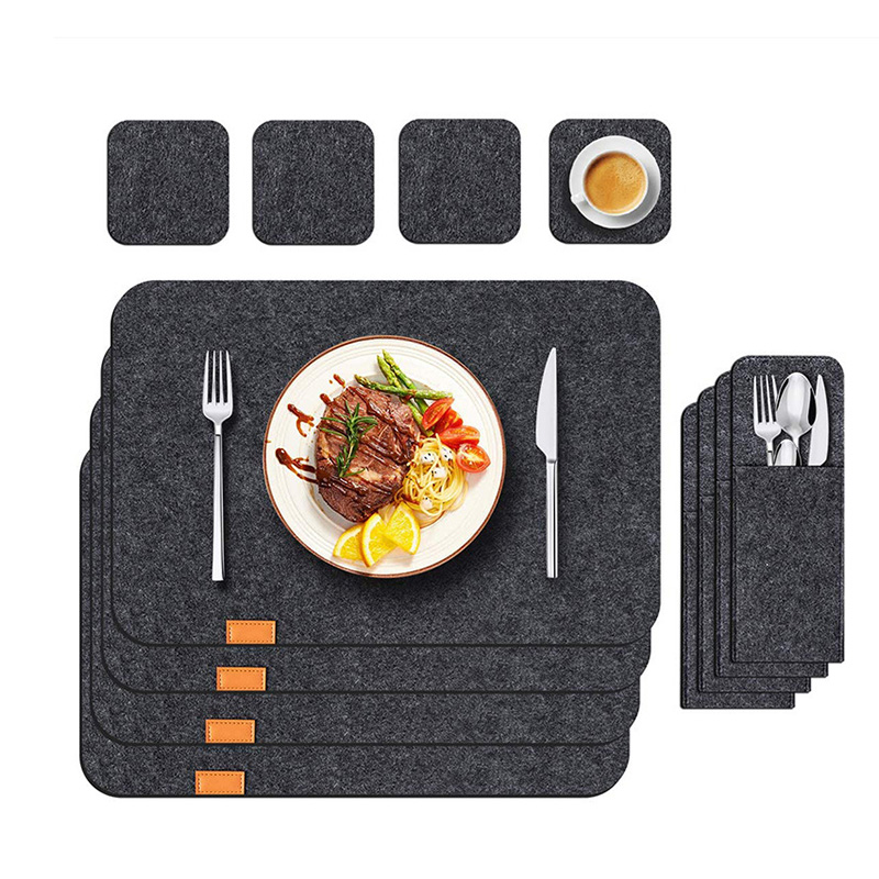 12 Piece Heat-Resistant Placemat Coaster Set