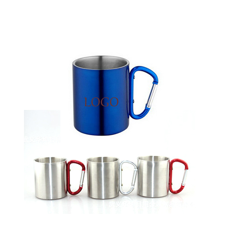 7oz. Carabiner Stainless Steel Mug Outdoor Camping Carabiner